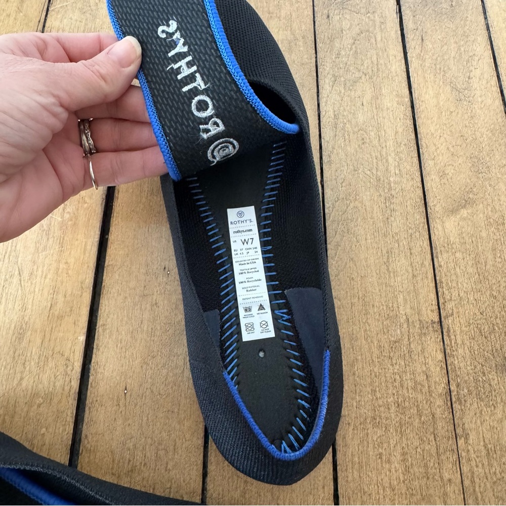 Rothy’s The Point Black Pointed Ballet Flat 7 - Picture 12 of 12